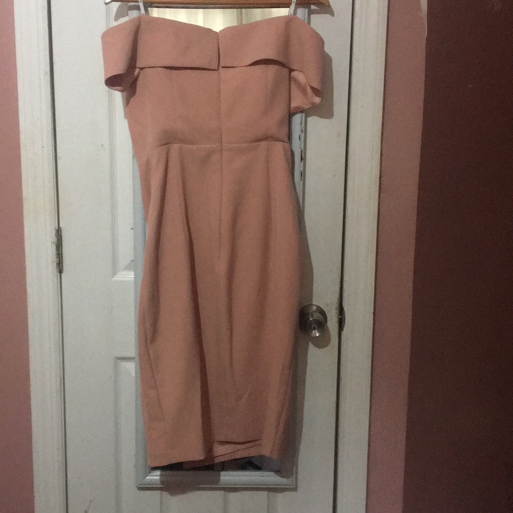 Bardot off the shoulder  blush pink dress - Picture 8 of 8